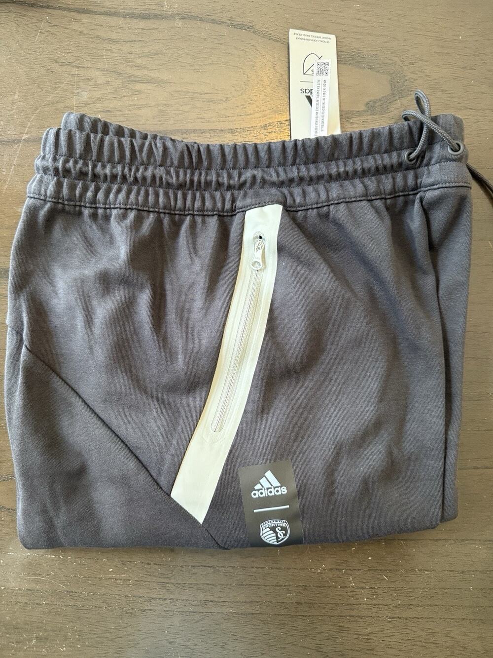 Sporting Kansas City adidas Player Club Travel Pants - Black Large L $79